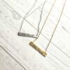 Anti-Fascist Bar Necklace, Stainless Steel Resistance Jewelry - Activist Gift, Leftist Political Pendant, Punk Engraved Charm
