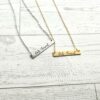 Anti-Fascist Bar Necklace, Stainless Steel Resistance Jewelry - Activist Gift, Leftist Political Pendant, Punk Engraved Charm
