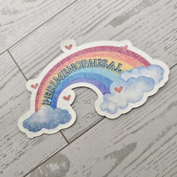 Perimenopause Holographic Sticker Hot Flash Humor Midlife Gift