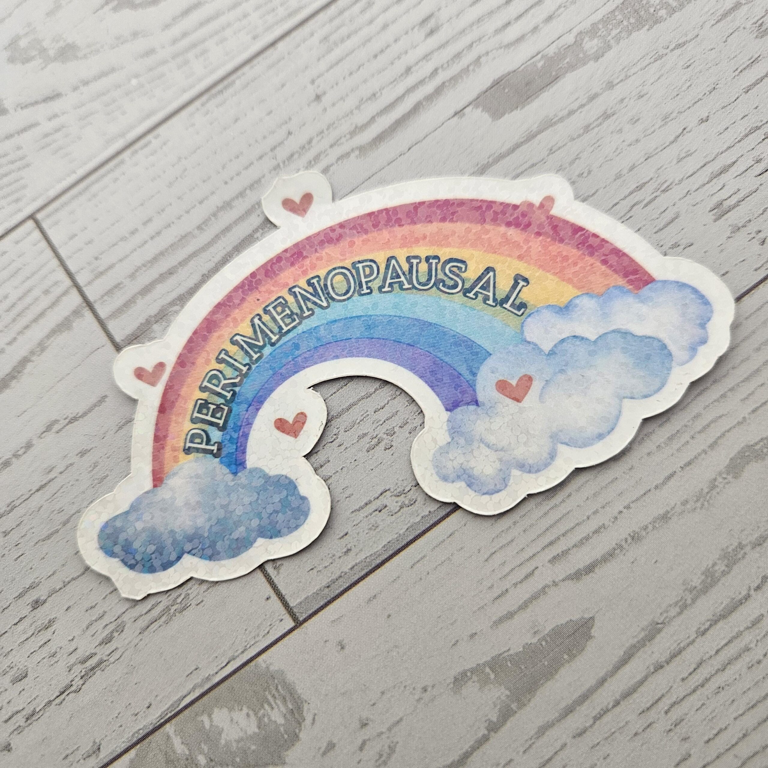 Perimenopause Holographic Sticker Hot Flash Humor Midlife Gift - Image 3