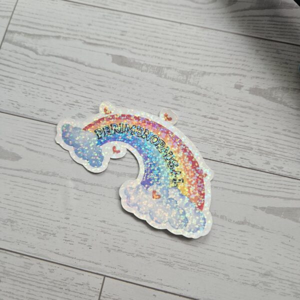 Perimenopause Holographic Sticker Hot Flash Humor Midlife Gift