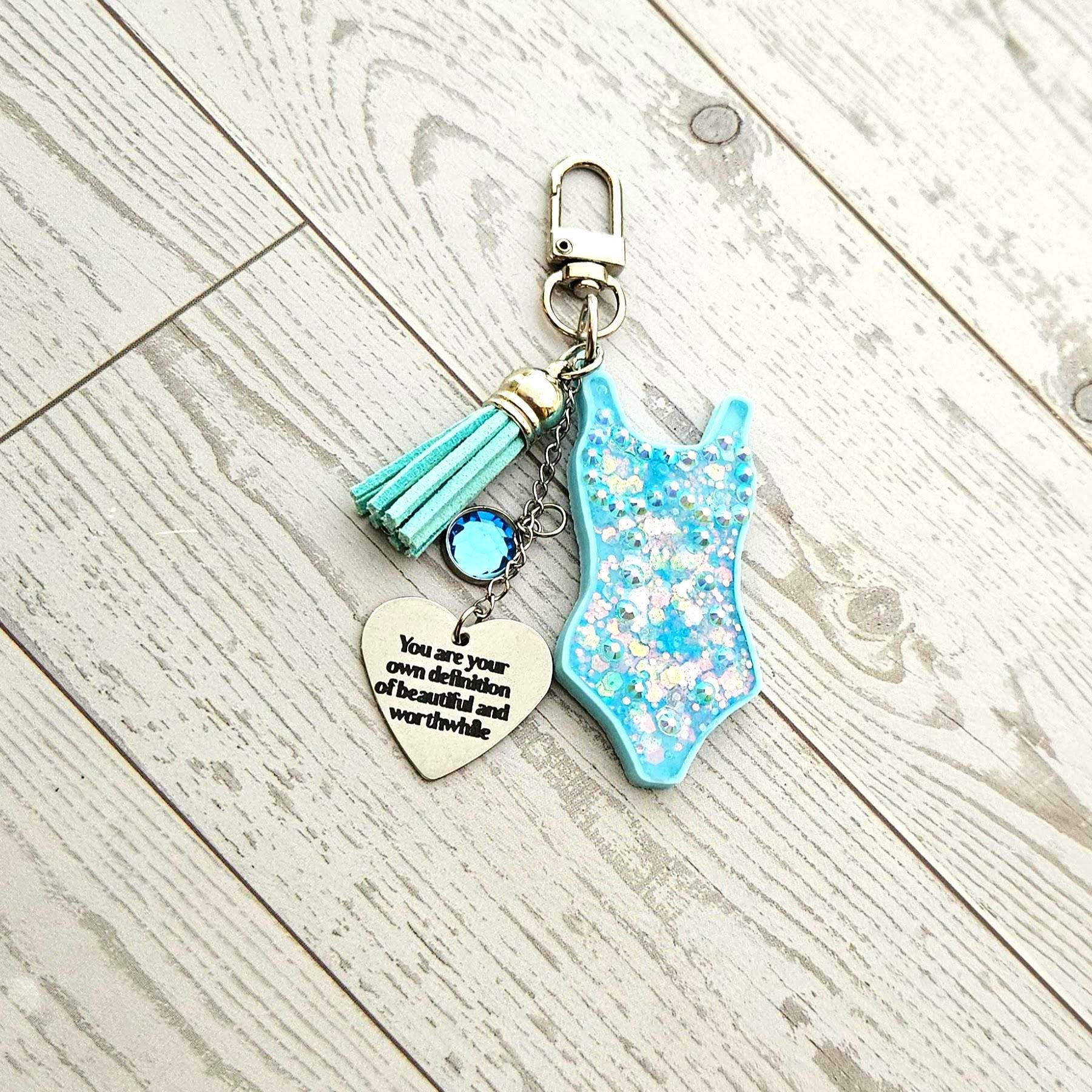 Showgirl Era Bodysuit Keychain – Glitter Resin Bag Charm, quote accessory - Image 3
