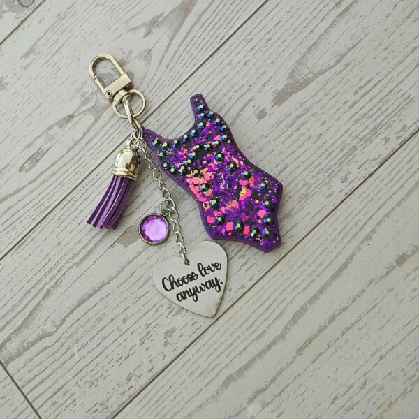 Eras Bodysuit Keychain – Personalized Rhinestone Bag Charm, Pink Blue or Purple 7 Eras Bodysuit Keychain – Personalized Rhinestone Bag Charm, Pink Blue or Purple