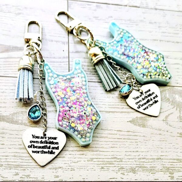 il_fullxfull.7629605873_jrxp Showgirl Era Bodysuit Keychain – Glitter Resin Bag Charm, quote accessory